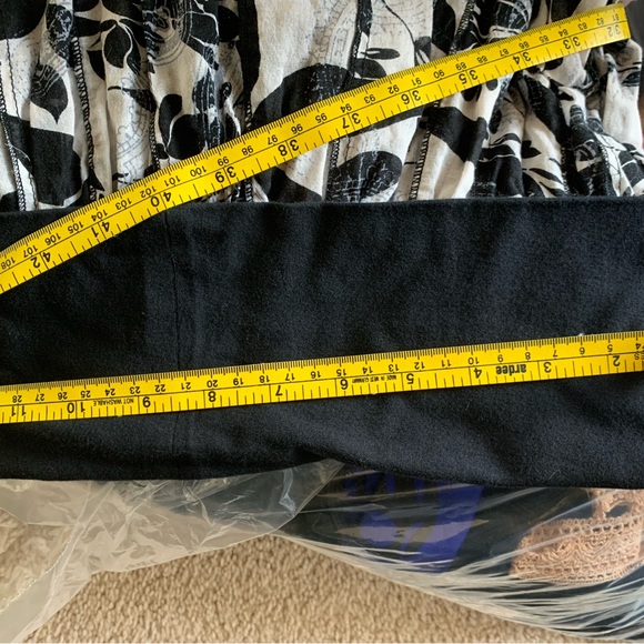 Full and flowy cotton midi skirt with leaf pattern - Picture 6 of 9